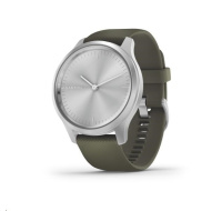 Garmin monitorovací náramek a hodinky vivomove3 Style, Silver/Green Band