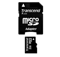 TRANSCEND MicroSD karta 2GB + adaptér