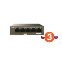 Tenda TEG1105PD - 5-port PoE PD Gigabit Ethernet Switch, 1x PoE IN, 4x PoE OUT, Kov, Fanless