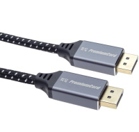 PREMIUMCORD Kabel DisplayPort 1.4 přípojný kabel, kovové a zlacené konektory, 1m