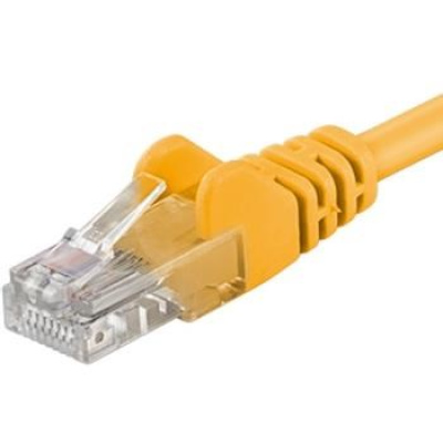 PremiumCord Patch kabel UTP RJ45-RJ45 CAT6 0.5m žlutá