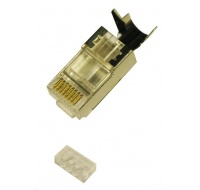 Konektor STP RJ45 (8p8c), Cat6A/Cat7, skládaný, drát (prodej po 10 ks)