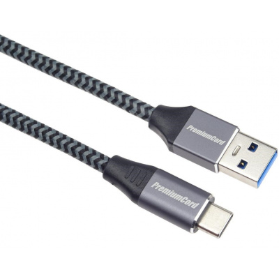 PREMIUMCORD Kabel USB-C na USB 3.0 A (USB 3.1 generation 1, 3A, 5Gbit/s) 1m oplet