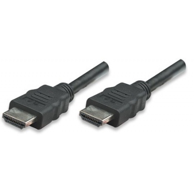 MANHATTAN kabel HDMI s Ethernetem, HEC, ARC, 3D, 4K, stíněný, 10m, Black