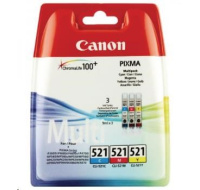 Canon CARTRIDGE CLI-521 C/M/Y MULTI-PACK pro Pixma iP 3600, iP4600, iP4700, MP540, MP550,560, MP620,630,640 (470 str.)