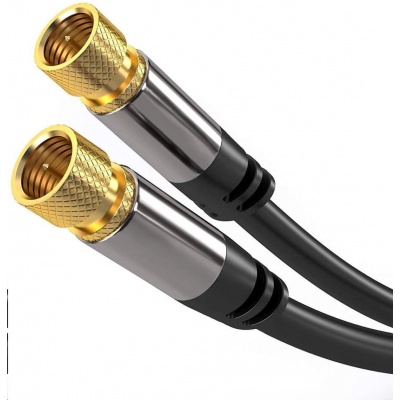 PREMIUMCORD kabel, satelitní anténní F male - F male (135 dB) 4x stíněný 5m