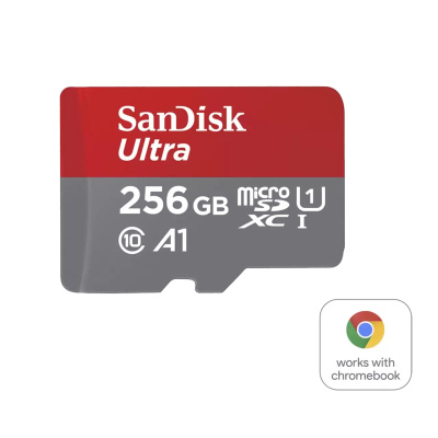 SanDisk MicroSDXC karta 256GB Ultra pro Chromebook (R:160/W:260 MB/s, UHS I, C10, A1)