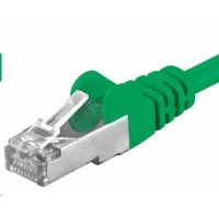 PREMIUMCORD Patch kabel CAT6a S-FTP, RJ45-RJ45, AWG 26/7 5m zelená