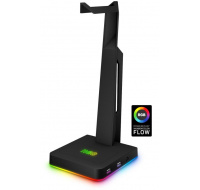 CONNECT IT NEO Stand-It RGB stojánek na sluchátka + USB hub, černá