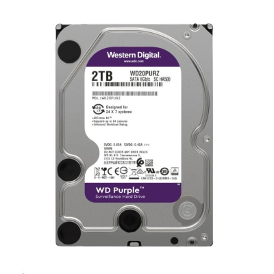 BAZAR - WD PURPLE WD22PURZ 2TB SATA/600 256MB cache, Low Noise, CMR