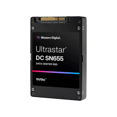 WD Enterprise SSD 3.84TB Ultrastar DC SN655, PCIe Gen4, (R:6800, W:2600MB/s), RI-1DW/D BICS5 ISE