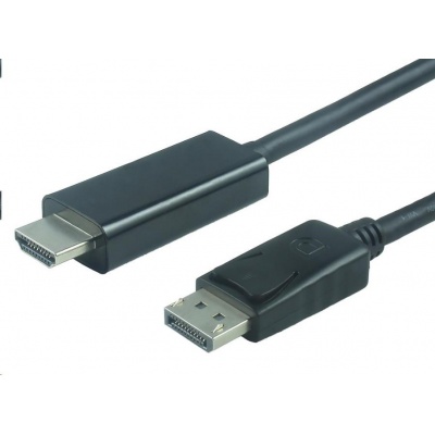 PREMIUMCORD Kabel DisplayPort 1.2 na HDMI 2.0, pro rozlišení 4Kx2K@60Hz, 1m