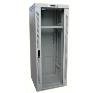 LEXI-Net 19" stojanový rozvaděč 22U 600x600 rozebiratelný, ventilační jednotka, termostat, kolečka, 600kg, sklo, šedý