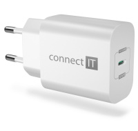 CONNECT IT Voyager2 nabíjecí adaptér 1×USB-C, 25W PD, bílá