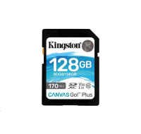 Kingston SDXC karta 128GB Canvas Go! Plus, R:170/W:90MB/s, Class 10, UHS-I, U3, V30