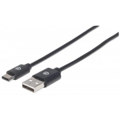 MANHATTAN kabel Hi-Speed USB-C, C Male / A Male, 2m, černý