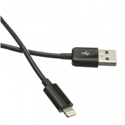 C-TECH kabel USB 2.0 Lightning (IP5 a vyšší) nabíjecí a synchronizační kabel, 1m, černý