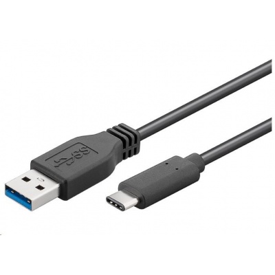 PremiumCord Kabel USB 3.1 konektor C/male - USB 3.0 A/male, černý, 2m