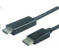 PREMIUMCORD Kabel DisplayPort 1.2 na HDMI 2.0, pro rozlišení 4Kx2K@60Hz, 3m