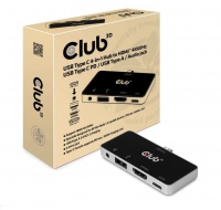 Club3D hub USB Type C 4-in-1 Hub to HDMI™ 4K60Hz USB Type C PD / USB Type A / Audio jack