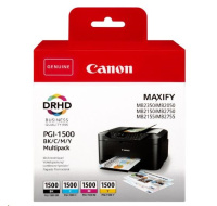 Canon CARTRIDGE PGI-1500 BK/C/M/Y MULTI-PACK pro MAXIFY MB2050, MB215x, MB2350, MB275x (300 str.)