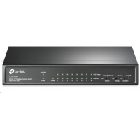 TP-Link CCTV switch TL-SF1009P (8x100Mb/s, 1x100Mb/s uplink, 8xPoE+, 65W, fanless)