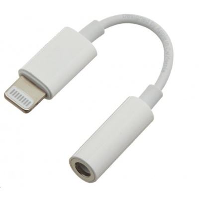 PREMIUMCORD Apple Lightning audio redukční kabel na 3.5 mm stereo jack/female, bílý