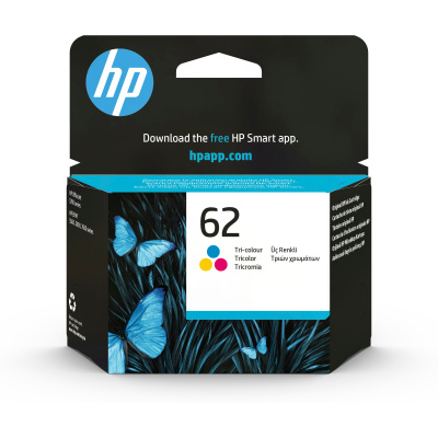 HP 62 Tri-color Original Ink Cartridge (165 pages)