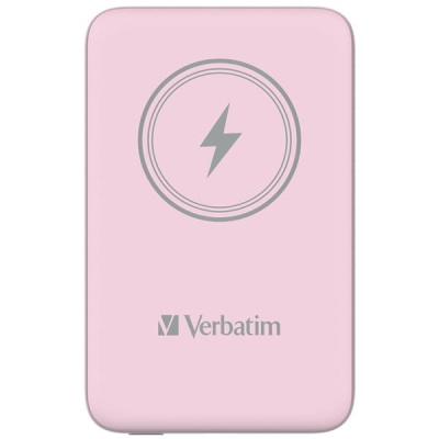 VERBATIM Powerbanka Charge 'n' Go, Magnetická, 10000 mAh, USB-C, Růžová