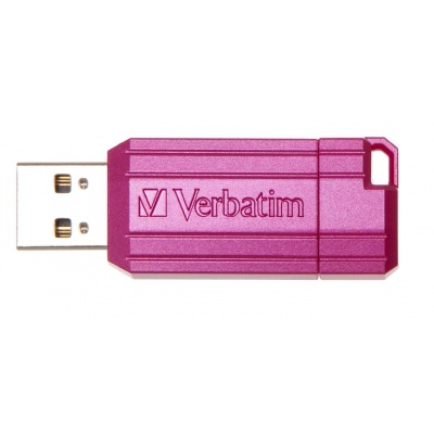 VERBATIM Flash Disk 16GB Hi-Speed Store 'n' Go, Pinstripe, USB 2.0, Hot růžová