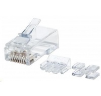 Intellinet konektor RJ45, Cat6, UTP, 50µ, drát, 80 ks v nádobě