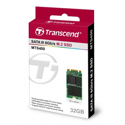 TRANSCEND Industrial SSD MTS400 32GB, M.2 2242, SATA III 6Gb/s, MLC