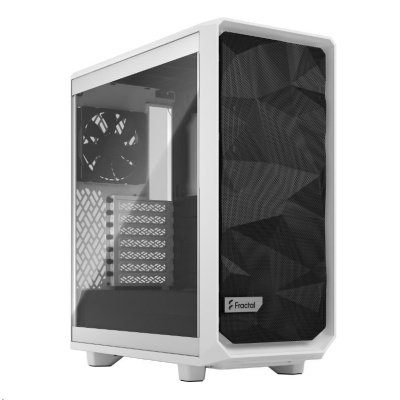 FRACTAL DESIGN skříň Meshify 2 Compact White TG Clear Tint, USB 3.1 Type-C, 2x USB 3.0, bez zdroje, mATX