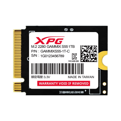 ADATA SSD 1TB XPG GAMMIX S55, PCIe Gen4x4, M.2 2230, (R:5000/ W:3700MB/s)