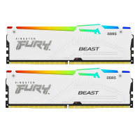 KINGSTON DIMM DDR5 32GB (Kit of 2) 6400MT/s CL32 Non-ECC FURY Beast RGB XMP, Bílá