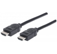 MANHATTAN kabel High Speed HDMI 4K, 3D, Male to Male, stíněný, černý, 3m