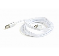 GEMBIRD Kabel USB A Male/Micro B Male 2.0, 1,8m, opletený, stříbrný, blister