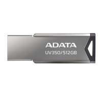 ADATA Flash Disk 512GB UV350, USB 3.2 Dash Drive, tmavě stříbrná textura kov