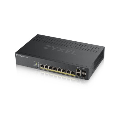 Zyxel GS1920-8HPV2 10-port Smart Managed PoE Switch Switch, 8x gigabit RJ45, 2x gigabit RJ45/SFP, 130W pro PoE