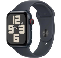 Apple Watch SE (2024) GPS + Cellular 44mm Midnight Aluminium Case with Midnight Sport Band - M/L