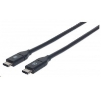 MANHATTAN USB 3.1 Gen2 Cable, Type-C Male / Type-C Male, 1m (3 ft.), 3A, Black