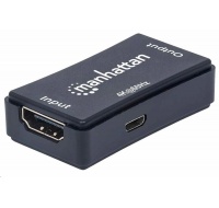 Manhattan HDMI opakovač, 4K HDMI Repeater, aktivní, do 40m, černá