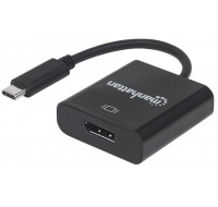 MANHATTAN převodník z USB 3.1 na Display Port (Type-C Male to DisplayPort Female, Black)