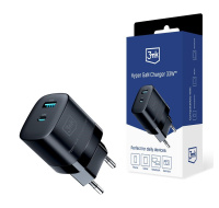 3mk síťová nabíječka - Hyper GaN Charger 33W, černá