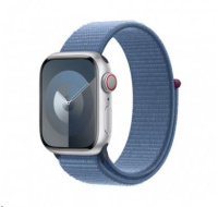 APPLE Watch Series 9 GPS + Cellular 41mm Silver Aluminium Case with Winter Blue Sport Loop