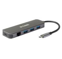 D-Link DUB-2334 USB-C Hub with Gigabit Ethernet and 3x USB3.0