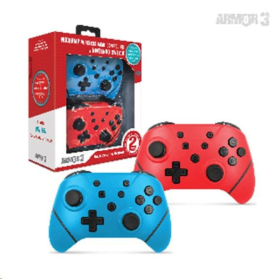 Armor3 NuChamp Wireless Controller Pack for Nintendo Switch (2in1) (Blue, Red)