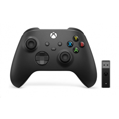 Xbox Wireless Controller černý + Xbox Adaptér pro Windows 10