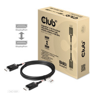 Club3D Kabel DisplayPort 2.1 na DisplayPort 2.1 VESA DP80, 4K240Hz/8K60Hz/10K30Hz HDR (M/M), 1.2m, černá