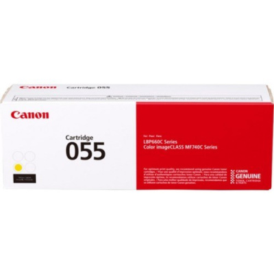 Canon TONER CRG-055 žlutý pro i-SENSYS LBP663Cdw, LBP664Cx, MF742Cdw, MF744Cdw (2100 str.)